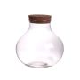 Storage jar IRMINE with cork lid, clear, 9"/24cm, Ø4.9"/12,5cm, Ø10"/26cm