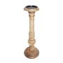 RICCARDO mango wood candle holder, brown, 40cm, Ø12.5cm