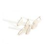 SAMENA wedding flower brooches with plastic backing, 50 pieces, clear, 5 x 2.5 cm