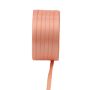 Twin satin ribbon VIPKE, apricot, 164ft/50m, 3mm