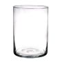 Glass vase cylinder SANYA EARTH, clear, 10"/25cm, Ø 7"/18cm