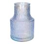 LUCIENNE glass flower vase, patterned, iridescent lavender, 19.8 cm, Ø13.5 cm