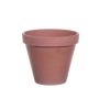 Round clay pot DAPHE, brown, 5.4"/13,6cm, Ø15,2.8"/7cm