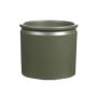 Ceramic pot ALCHIBA, green matt, 4.9"/12,5cm, Ø5.5"/14cm