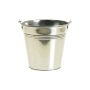 Zinc bucket DEVIS with handle, silver, 4.8"/12,3cm, Ø5.3"/13,5cm