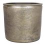 Ceramic planter SAHIN with texture, gold, 4,5"/12cm, Ø5,5"/14cm