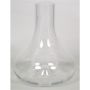 Single flower vase TELMA, clear, 9"/22cm, Ø2.2"/5,5cm/Ø8"/19cm