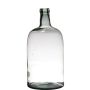 Decor glass bottle NIRAN, recycled, clear-green, 16"/40cm, Ø7.5"/19cm