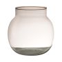 Flower vase GANJA, glass, recycled, clear, 8"/20cm, Ø7.5"/19cm