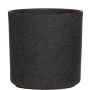 Ceramic flower pot ARAYA, speckled, black, 6"/15cm, Ø6"/15cm