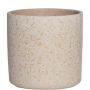 Ceramic flower pot ARAYA, speckled, beige, 4"/10cm, Ø4"/10cm