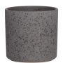 Ceramic flower pot ARAYA, speckled, black, 4"/10cm, Ø4"/10cm
