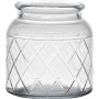 Lantern glass THIDA, diamond pattern, clear, 4.1"/10,5cm, Ø4"/10cm