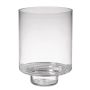 Glass candle vase ANUWAT with foot, clear, 8"/20cm, Ø6.3"/16cm