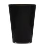 Conical flower vase ANNA EARTH made of glass, black, 12"/30cm, Ø9"/22cm