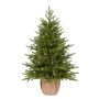 Artificial Christmas tree VANTAA, jute sack, 35"/90cm, Ø26"/65cm