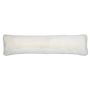 Fluffy ARIFA door draught excluder made from smooth teddy fabric, white, 90x20x15cm