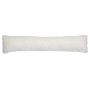 Fluffy ARIFA door draught excluder made from teddy fabric, white, 90x20x15cm