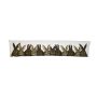 WEIDER decorative draught excluder with rabbit motif, brown and white, 90x20x10cm
