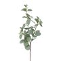 Artificial branch of eucalyptus PLAVEN with flowers, green, 28"/70cm
