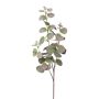 Artificial branch of eucalyptus PLAVEN with flowers, green-purple, 28"/70cm