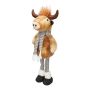 Plush decorative bull STADEN, standing, brown-grey, 25x18x67cm