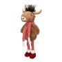 Plush decorative bull STADEN, standing, brown-red, 25x18x67cm
