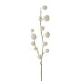 Artificial gomphocarpus physocarpus branch YANIKA, fruits, white, 3ft/105cm