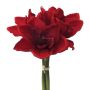 Artificial amaryllis bouquet LOMIRE, red, 12"/30cm