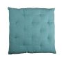 Couch cushion TALINA, with quilting, blue, 16"x16"x2"/40x40x5cm