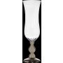 XXL PIYA champagne glass on a pedestal, clear-silver, 117 cm, Ø39 cm