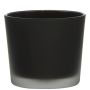 Maxi tea light jar ALENA FROST, black matt, 3.5"/9cm, Ø4"/10cm