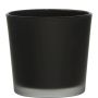 Glass plantpot ALENA FROST, black matt, 4.3"/11cm, Ø4.5"/11,5cm