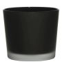 Glass plantpot ALENA FROST, black matt, 4.9"/12,5cm, Ø5.7"/14,5cm