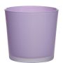 Glass plantpot ALENA FROST, light purple matt, 4.3"/11cm, Ø4.5"/11,5cm