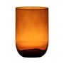 Glass table vase MARISA, orange-brown-clear, 8"/20cm, Ø5.5"/14cm
