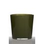 Glass planter ALENA, dark green, 7.5"/19cm, Ø7.5"/19cm