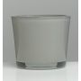 Glass planter ALENA, grey, 7.5"/19cm, Ø7.5"/19cm