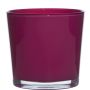 Glass planter ALENA, magenta, 16cm, Ø17cm