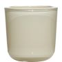 Candle holder NICK made of glass, beige, 5"/13cm, Ø5.5"/14cm