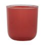 NICK glass tea light holder, salmon orange, 7.5 cm, Ø7.5 cm
