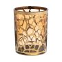 Votive glass SENGA, giraffe pattern, gold, 4.9"/12,5cm, Ø4"/10cm