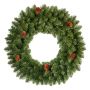 Artificial fir wreath HEINOLA with pine cones, green, Ø5ft/150cm