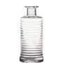 Glass decor bottle STUART with grooves, clear, 8"/21,5cm, Ø3.7"/9,5cm