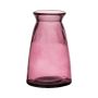 Flower vase TIBBY made of glass, pink clear, 5.7"/14,5cm, Ø3.7"/9,5cm