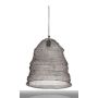 Lampshade SHARNI made of wire mesh, with cable and socket, copper, 16"/40cm, Ø 16"/40cm