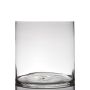 Candle vase cylinder SANSA EARTH, clear, 12"/30cm, Ø12"/30cm