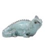 Ceramic chameleon figurine ALOVIA, light blue, 14"x7.5"x7.5"/36x19x19cm