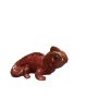 Ceramic chameleon figurine ALOVIA, dark red, 8"x4.7"x4.3"/20x12x11cm