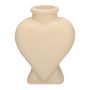 BELEZA heart-shaped glass bottle, with base, sand-matt, 8.5 x 5.5 x 11.2 cm